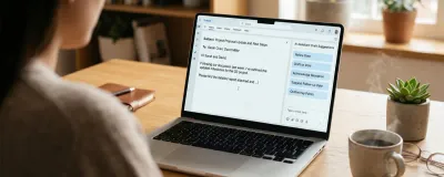 ChatGPT interface drafting a professional email with a template structure